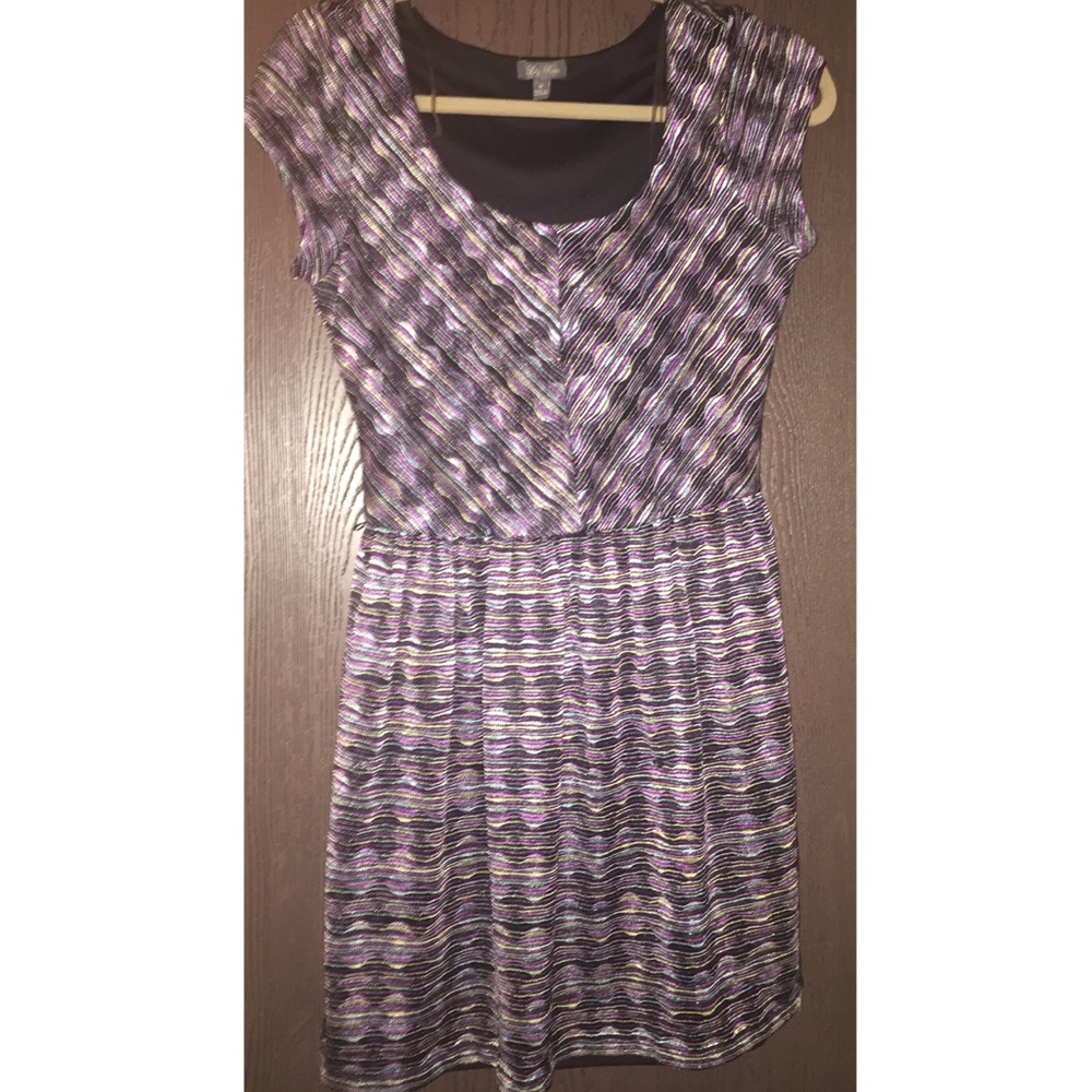 Multicolored Patterned Short Dress